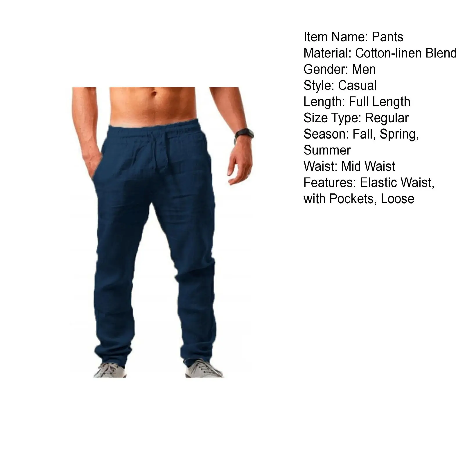 Mens Thin Style Cotton White Cargo Pants Male Spring New Breathable Solid Color Linen Trousers Fitness Streetwear Pantalon Homme
