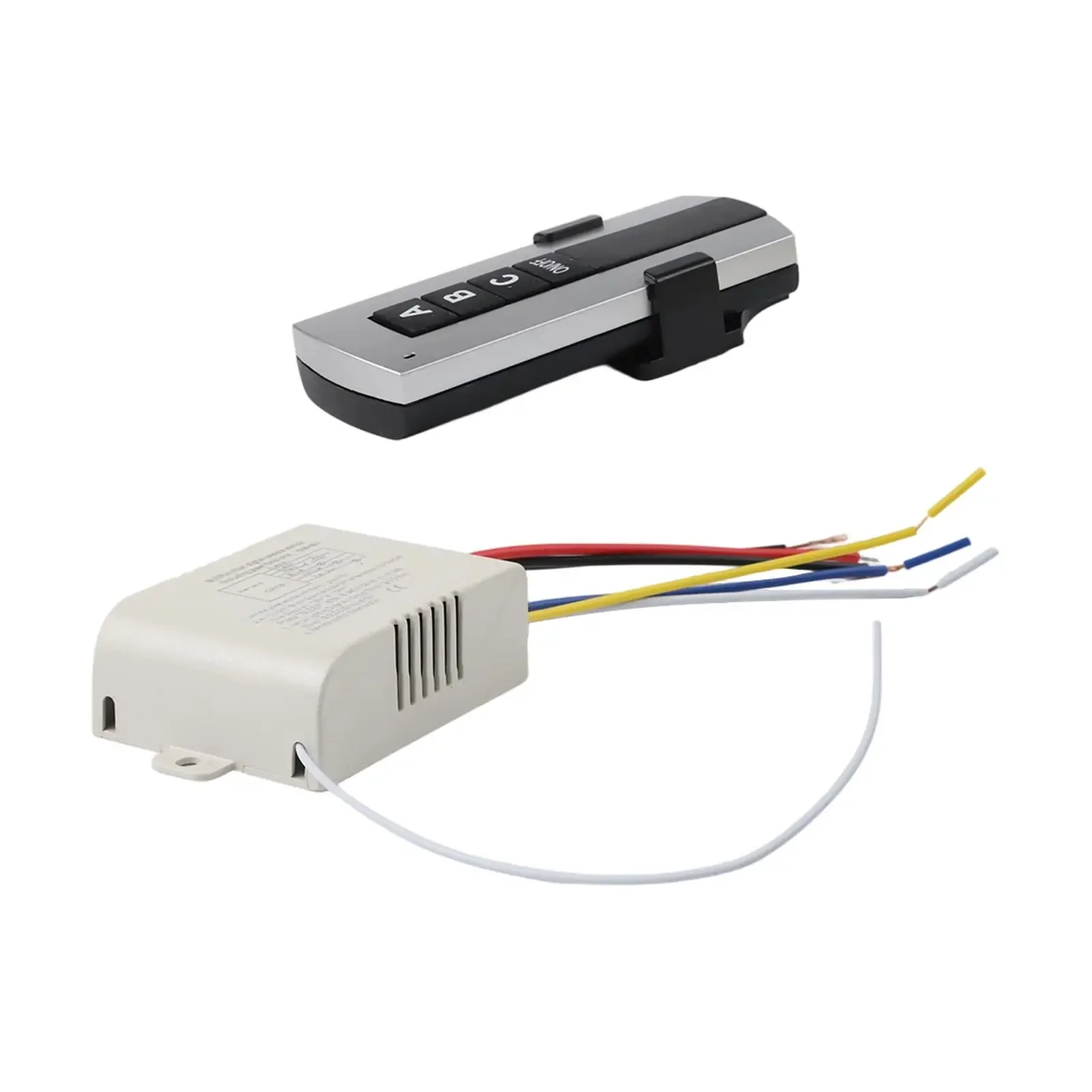 3 Way Wireless Remote Control Switch AC 220V for 3 Key Chandelier with 15M Indoor Range and Independent Coding