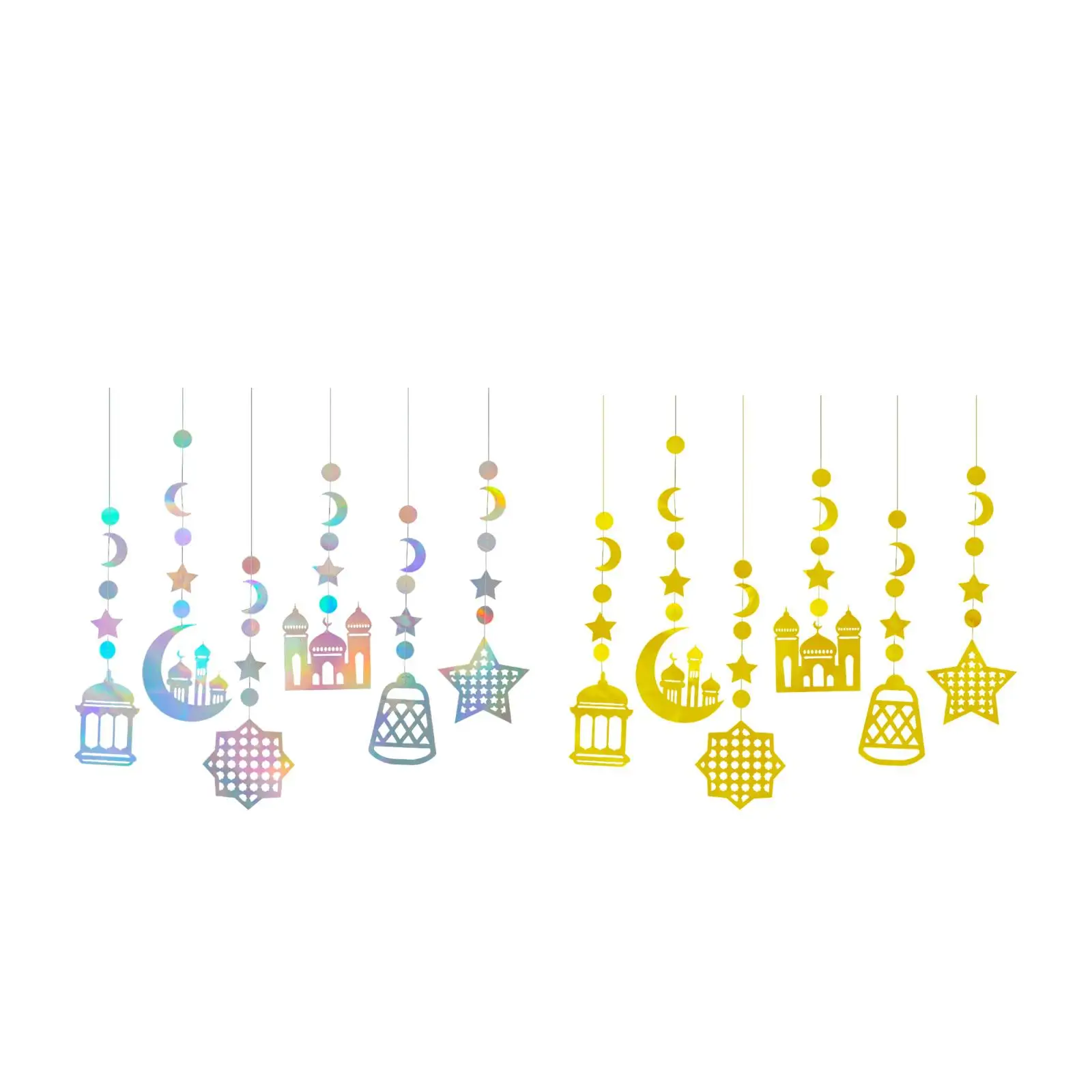 6x زخرفة خلفية لزينة عيد رمضان لحفلات الزفاف المنزلية