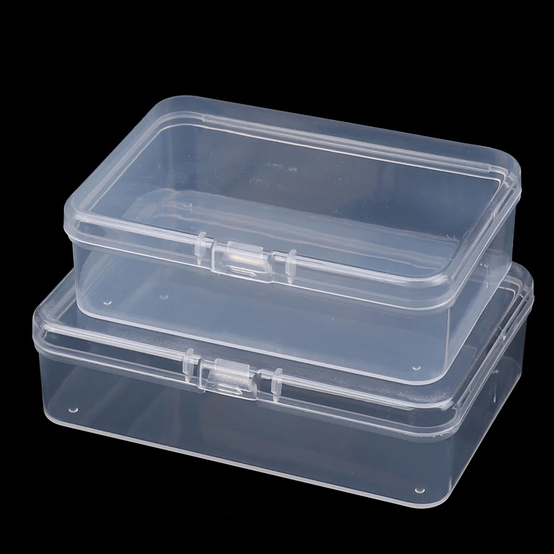 Dustproof Durable Strong Jewelry Storage Case Container Mini Plastic Box Rectangular Box Translucent Box Packing Box Storage Box