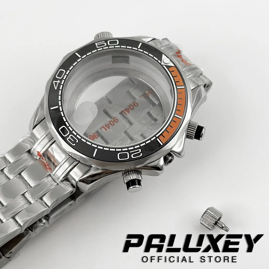 VK63 41 mm multifunktionales Quarz-Chronographen-Uhrengehäuse, Saphirglas, passend für VK63 VK64 Uhrwerk Seamaster 300 Uhrengehäuse