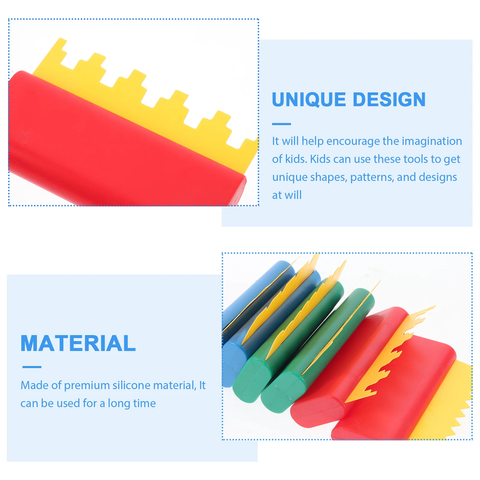 

6pcs Painting Scraper Set Plastic Tools for Kids Art Class Kindergarten Early Learning Doodle Draw Pigment Tool