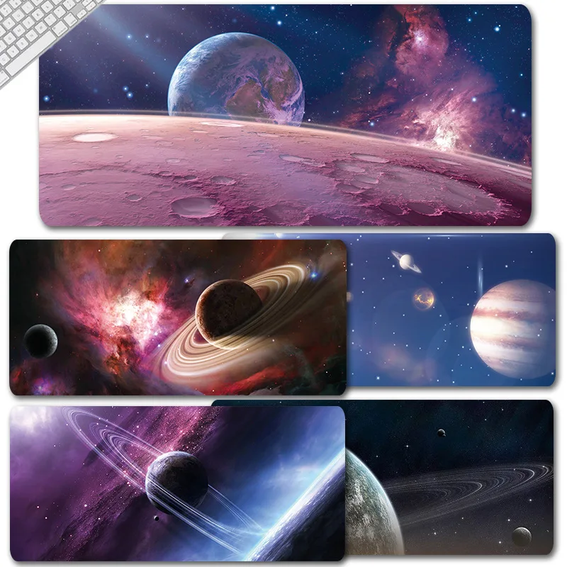 

Starry Galaxy Laptop Pad Soft Large Computer Desk Mat Rubber Office Desk Anti-Slip Mats Gamer Mouse Pad Simple Comfortable