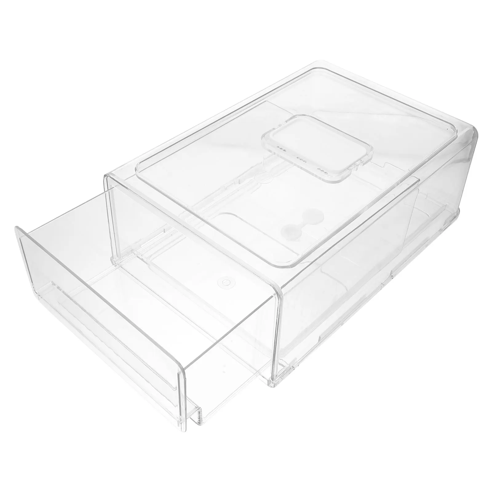 

Plastic Fridge Storage Box Drawer Type Freezer Case Refrigerator Containers ganizer Stackable Vertical Kitchen Use Safe