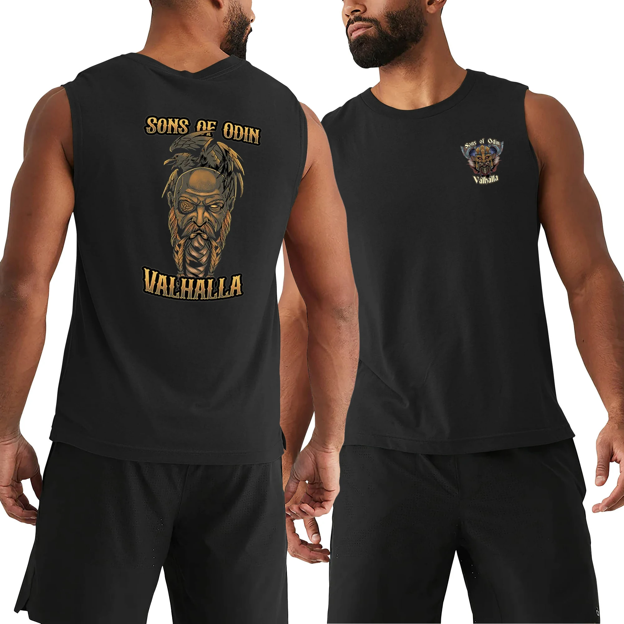 Nordic Warrior Floki Ragnar Sons of Odin Valhalla Tanktop 100% Cotton O-Neck Summer Casual Mens Vest Sleeveless Tee Streetwear