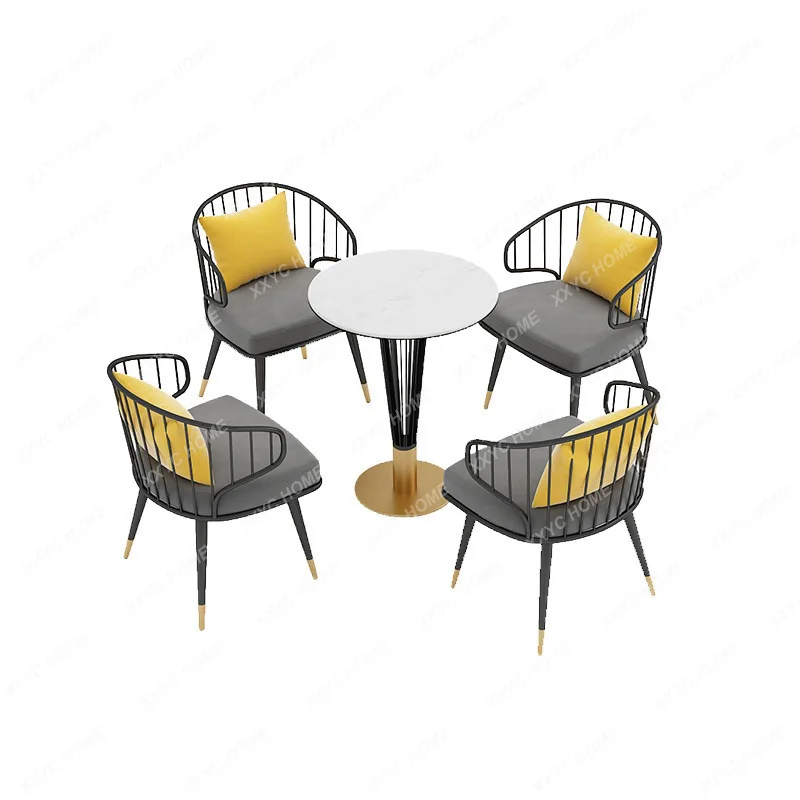 

Hotel Hall Reception Tables and Chairs Milk Tea Shop Coffee Shop Sales Department Reception Tables and Chairs