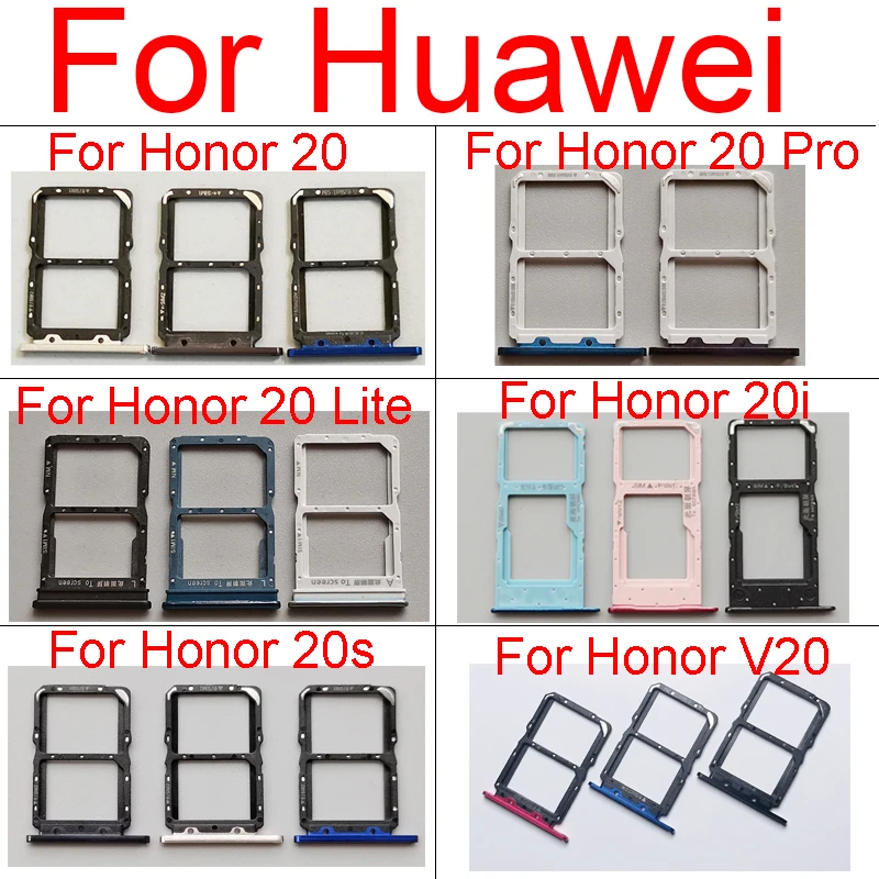 Sim Karte Tray Sockel Slot Adapter Für Huawei Honor 20 Pro Lite 20i 20s Ansicht 20 V20 Reader Karte halter Ersatz Teile