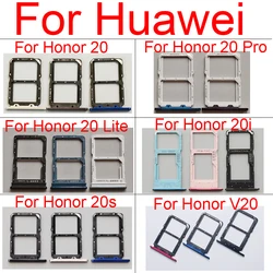 Sim Card Tray Socket Slot Adapter For Huawei Honor 20 Pro Lite 20i 20s View 20 V20   Reader Card Holder Replacement Parts