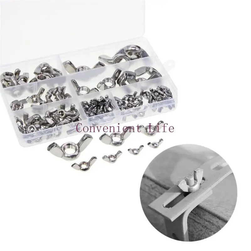 L1EE ステンレス鋼蝶ナットファスナー部品蝶ナット 3/4/5/6/8/10/12 センチメートル 100 個