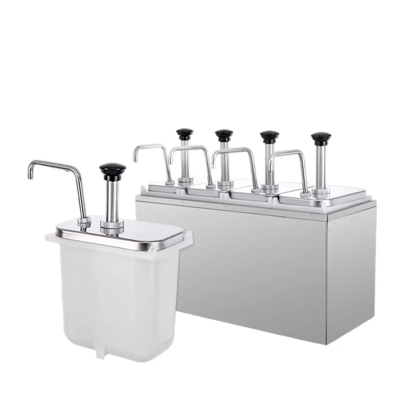 2L Sauce Dispenser Machine for Restaurant Topping Stainless Steel  Sauce Dispenser Machine Syrup Tomato Sauce Pump Machine
