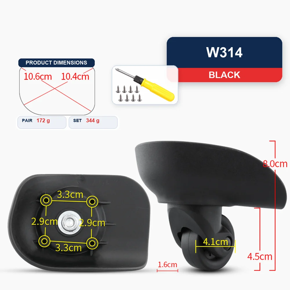 Replacement Luggage Wheel For Hongsheng A-33 For Hongsheng HEYS HL-025 For Hongsheng HL-025 Caster Repair Part
