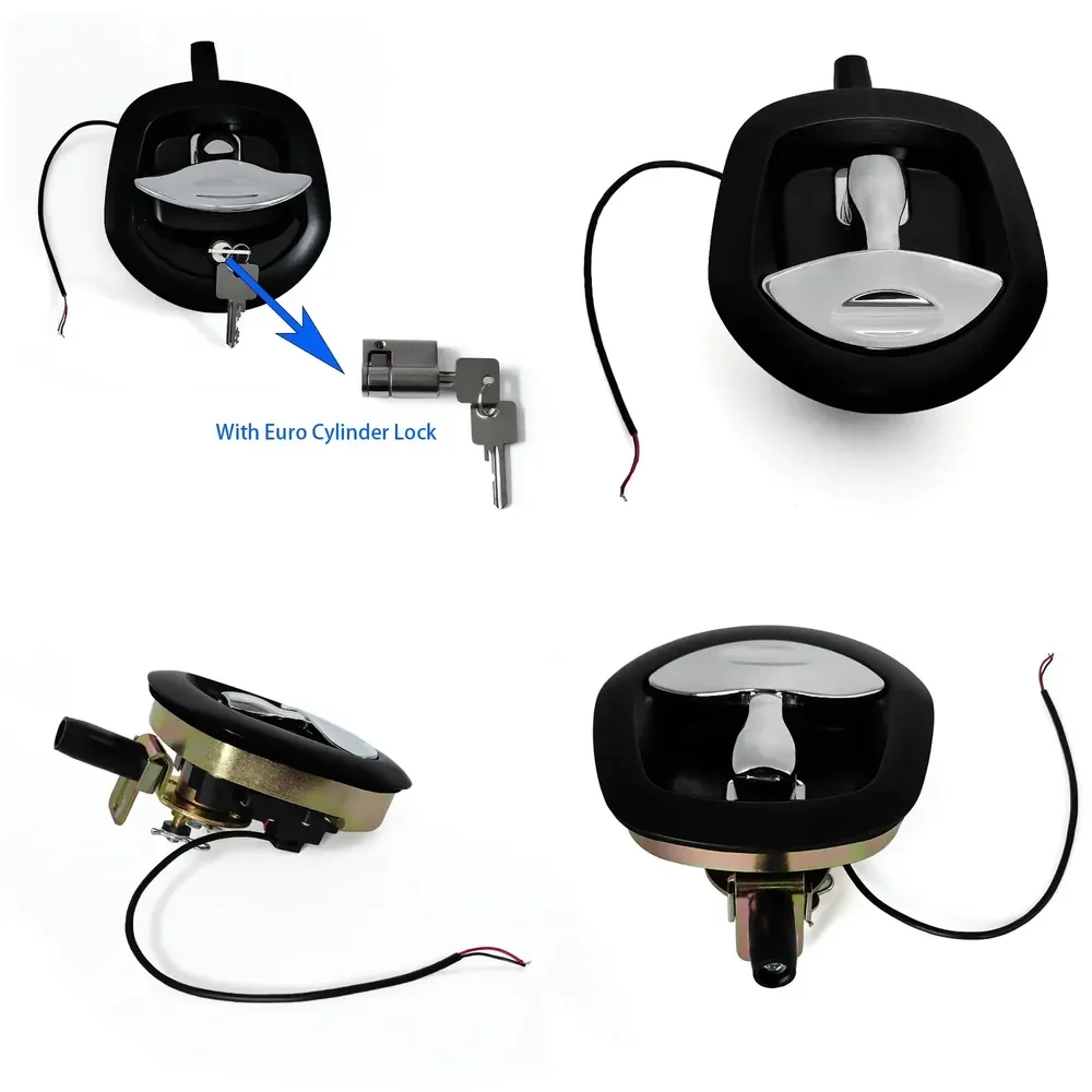 New Style Euro Cylinder Electrical Whale Tail With Keys Truck Canopy Compression Locks Rv Camper Paddle Latch