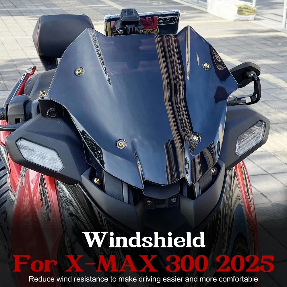 

2025 XMAX300 Motorcycle Front Competition Windshield Deflector Acrylic Windscreen Fairing For Yamaha X-MAX300 XMAX 300 Tech MAX