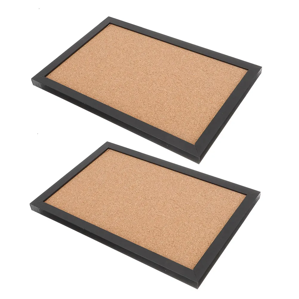 2Pcs Pin Cork Board Organizer For Home Office Wall Teacher Bulletin Board Framed Mount School Push Memo Notice