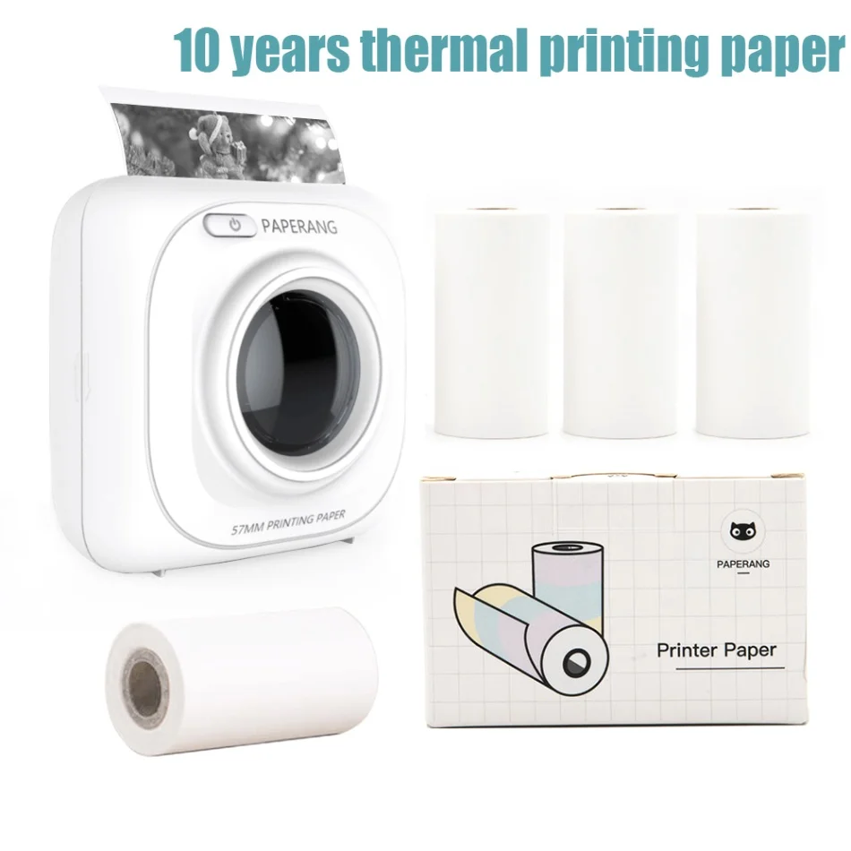 Paperang P1 Portable Thermal Printer with Free Roll of Paper label printer printers Wireless Portable Thermal Printer Clearly