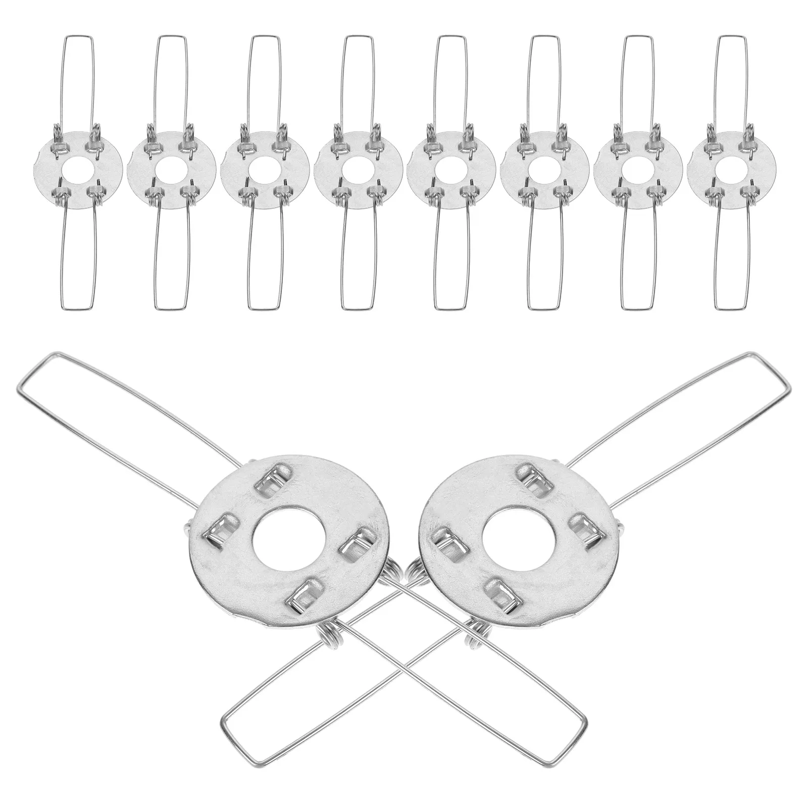 10 Pcs Lampshade Spring Clips Galvanized Iron DIY Holder Shade Adapter Fixes Pendant Light Parts Engineering Lamp Fixators