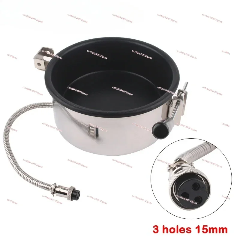 

3 Holes 15mm Commercial Hot Air Oil Popcorn Maker Heating Pot Hand-cranked 8 Ounce Electric Popcorn Machine Accessories Parts