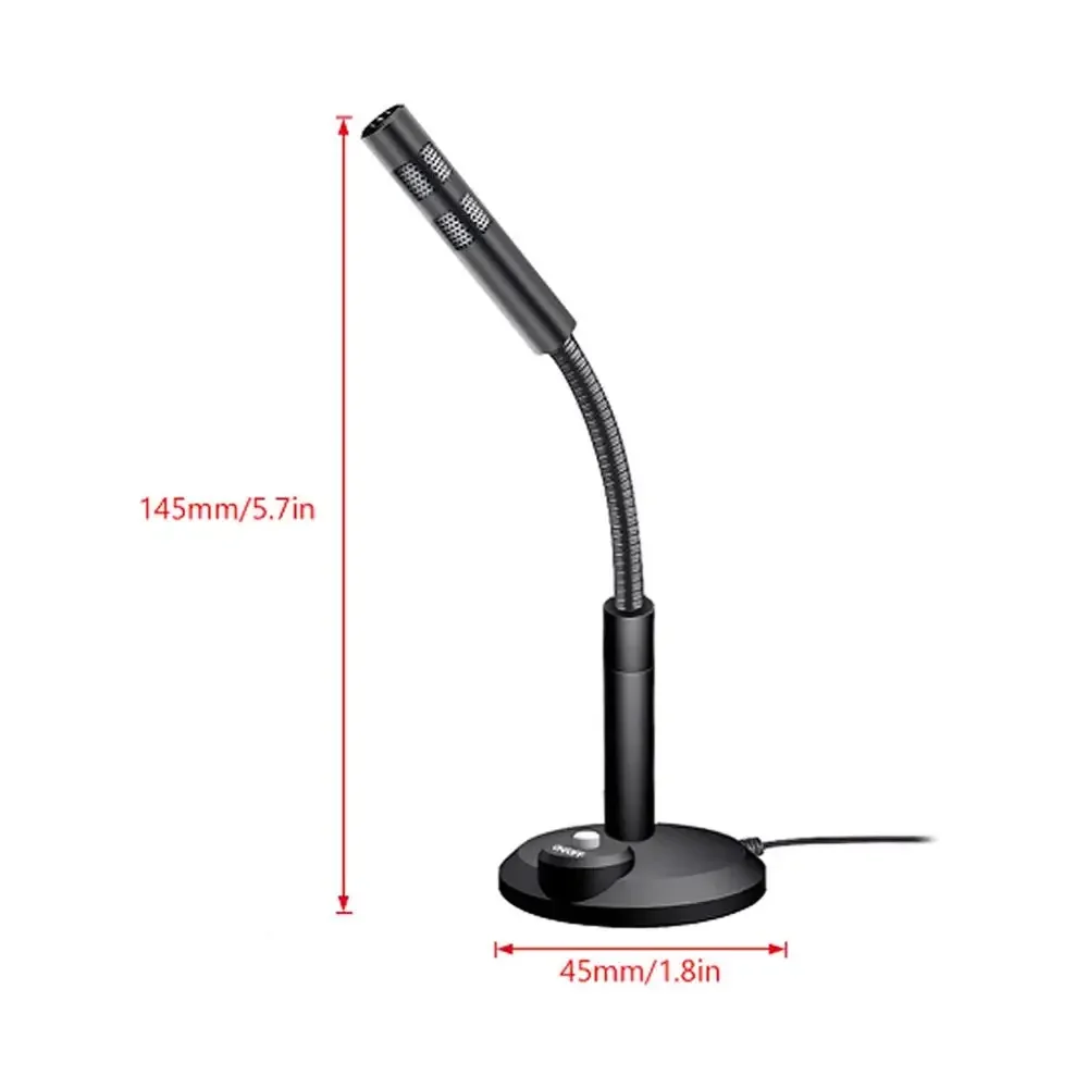 3.5mm Studio Microphone Speech Mic Stand Holder USB Desktop Wire Gaming Mic Mini For PC Notebook Podcast Recording Studio