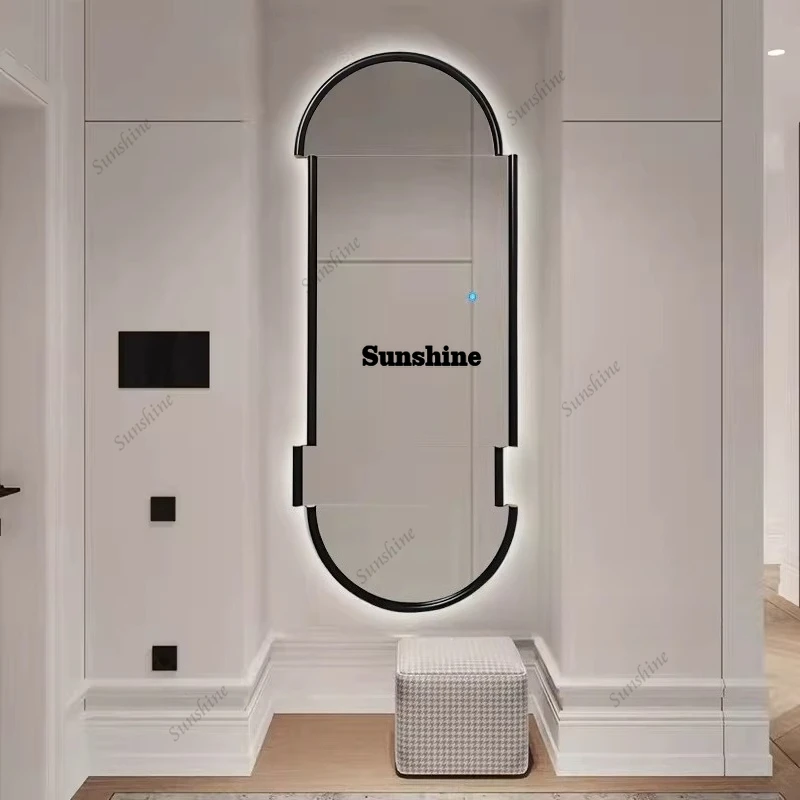 Simple American full-length mirror split full-body mirror light luxury irregular fitting mirror