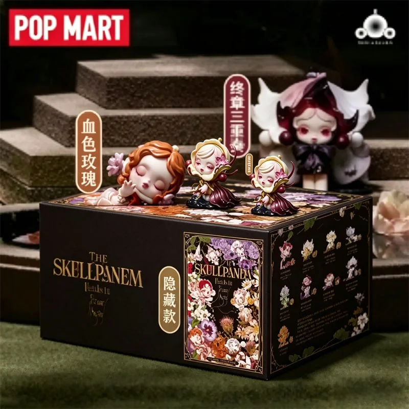

POPMART SKULLPANDA Petals In Four Acts Series Blind Box Genuine Toys Kawaii Anime Action Figure Guess Bag Doll Mystery Box Gifts