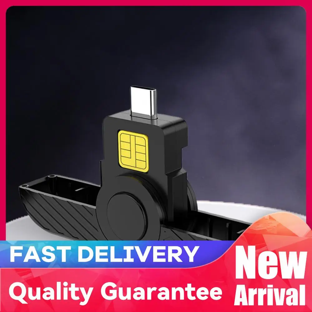CAC Card Reader ATM Card Visa Reader Portable USB Card Reader Type-C ID for SIM Chip ID Card for Government ID ActivClient AKO