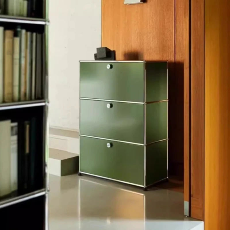 Modern Simplicity Olive Green Stainless Steel Locker Lockers Storage Locker Dresser Living Room Cabinets Kitchen Cabinet