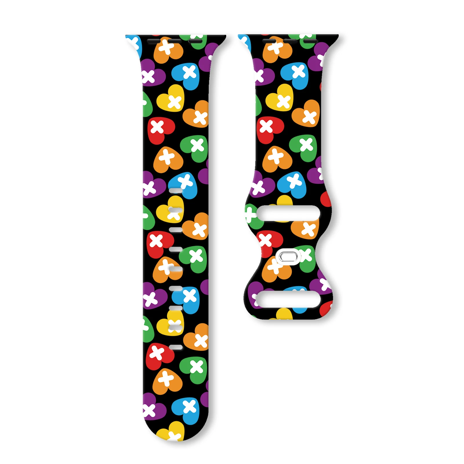 

Ремешок с принтом «Маленькое сердце» для Apple Watch 10 9 8, силиконовый ремешок, сменный браслет для iWatch 46 мм, 44 мм, 42 мм, 41 мм, ремешок для часов