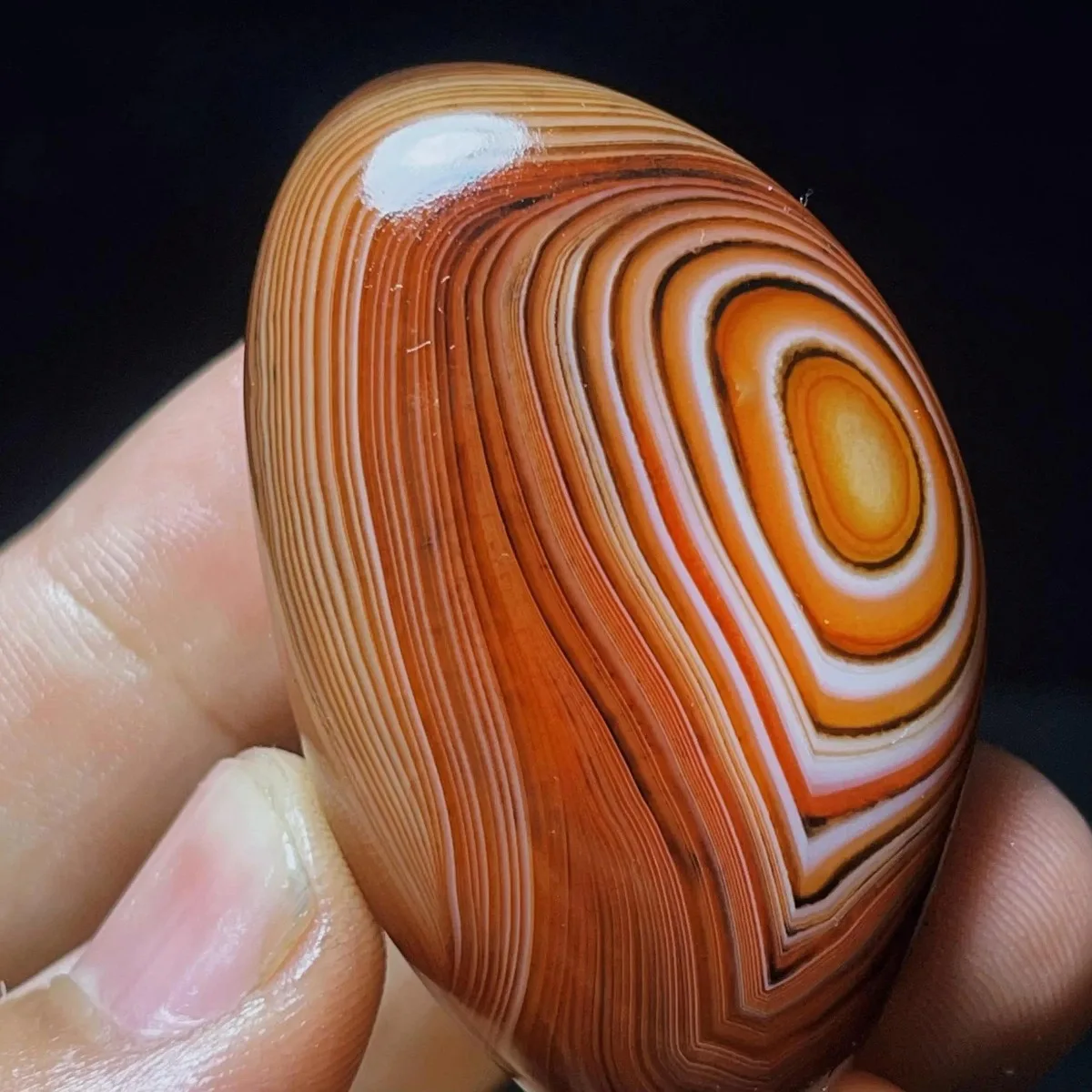 Color Gradient Banded Agate Worry Stone, Earth Mined, Tumbled Polished, Home Decor, Natural Stone, Crystal Collection
