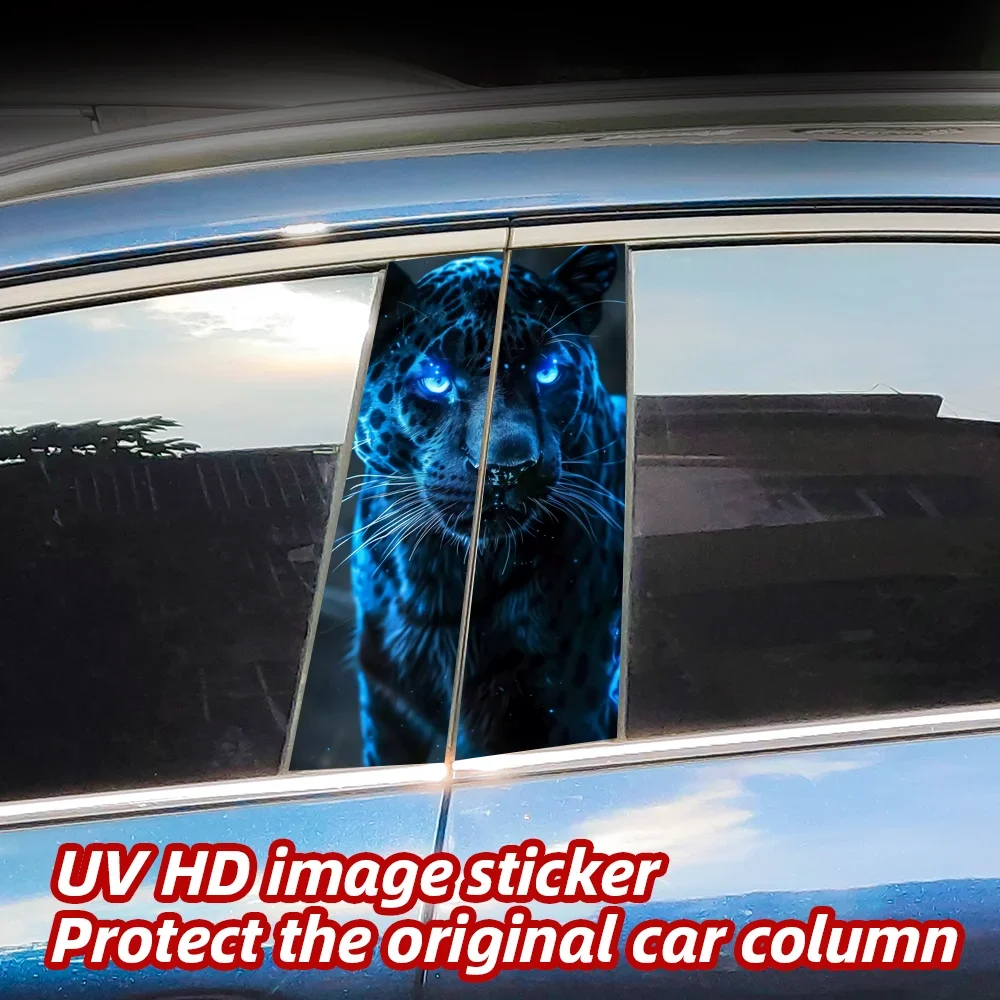 

Cool Leopard Car Stickers Waterproof DIY Auto B-pillar Protective Decoration Cover Scratches Universal Vehicle Decals Accessorie