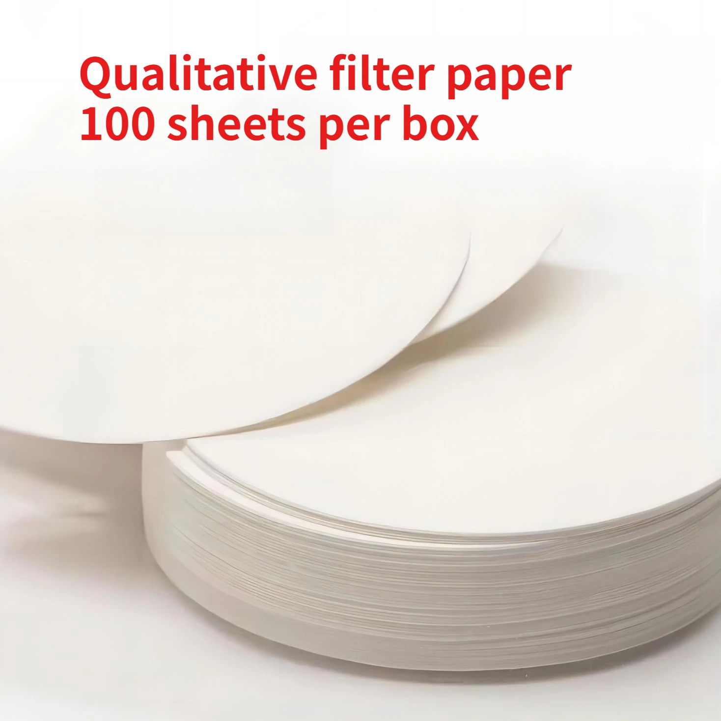 100Pcs 7/9/11/12.5/15/18cm Dia Premium Qualitative Filter Paper Medium Flow Rate for General Chemistry Experiments Filter Paper