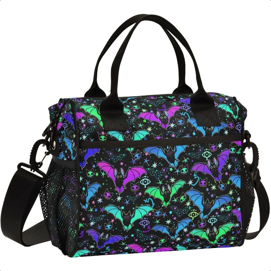 

Bat Magic Lunch Bag for Women Lunch Box OilResistant Thermal Tote with Adjustable Shoulder BeltMultiLayer Insulation EasyWipe Z