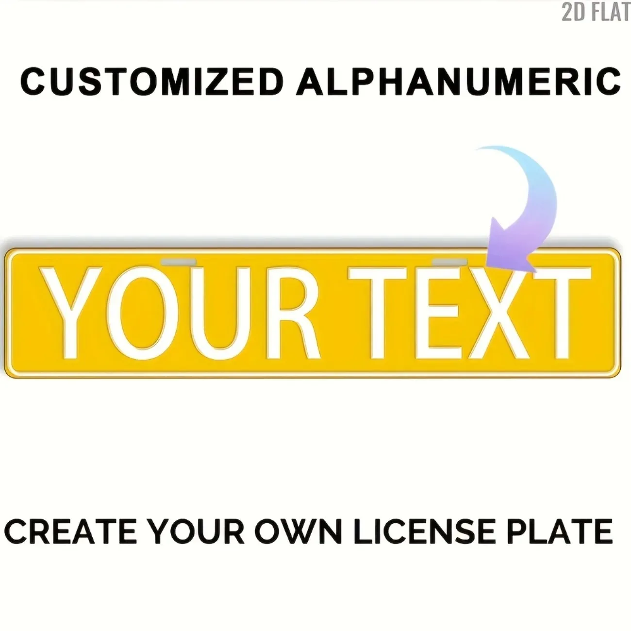 CIFbuy Anpassbares Personalisiertes Aluminium-Wandschild mit Text, Wandkunst-Ornament für Zuhause und Auto, Geschenk für Innen- und Außendekoration