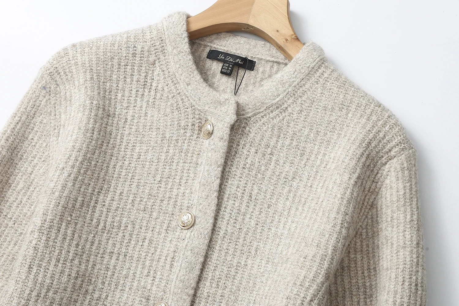 Ethereal MD 2024 new style of Women\'s casual French style soft waxy sweater knitted cardigan short coat