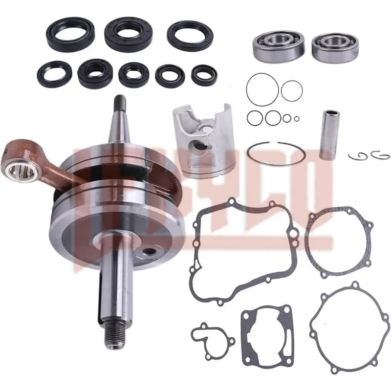 Kit Completo de Reconstrucción de Motor, Cigüeñal de 47.5mm, Pistón, Juntas, Cojinetes, Retenes de Aceite para Yamaha YZ85 2002-2018 5PA, Reemplazo para Reparación General