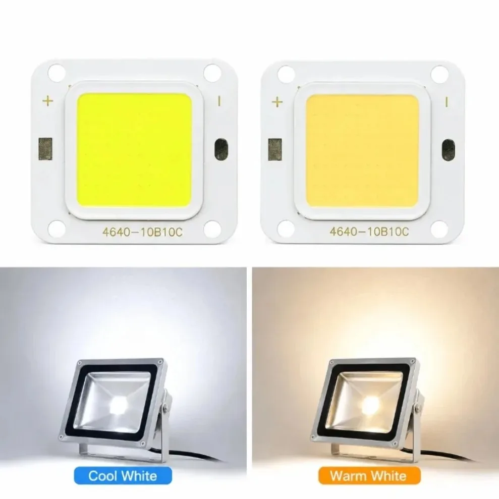 7Color Square COB LED Chip DC27-36V Flicker-free 10/50/60W High Bright 5000H Light DIY Solar Spotlight Floodlight Bulb Parts