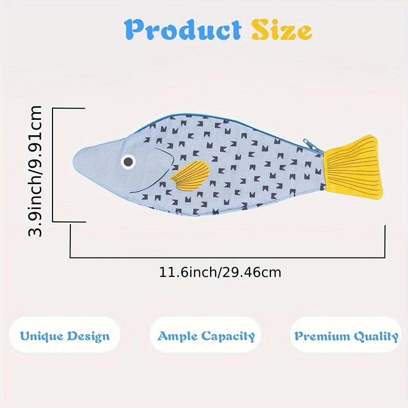 Estuche de lápices divertido con forro de espina de pescado simulado, estuche de lápices con forma de pez, monedero de pescado, regalo de cumpleaños