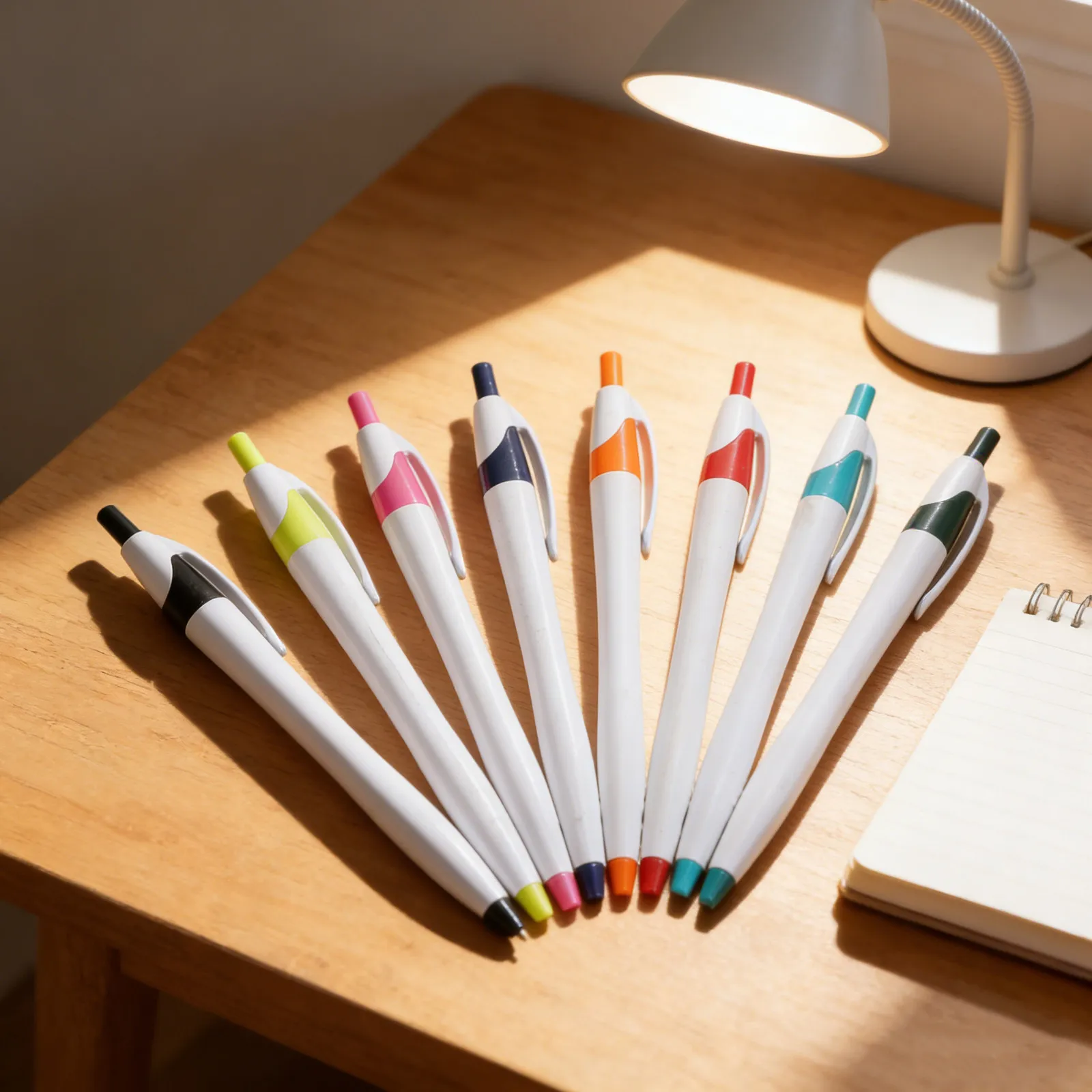 24Pcs Multicoloured Retractable Ballpoint Pens Push Button Medium Point 1.0mm Smooth Writing No Bleed Ink Office School Supplies