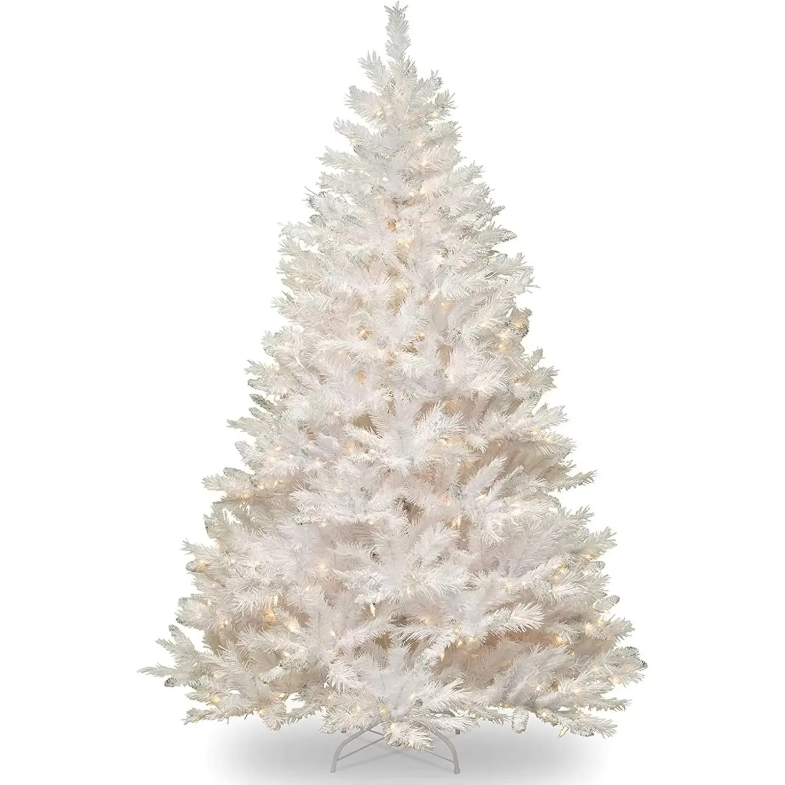 US Pre-lit Artificial Christmas Tree | Includes Pre-strung White Lights and Stand