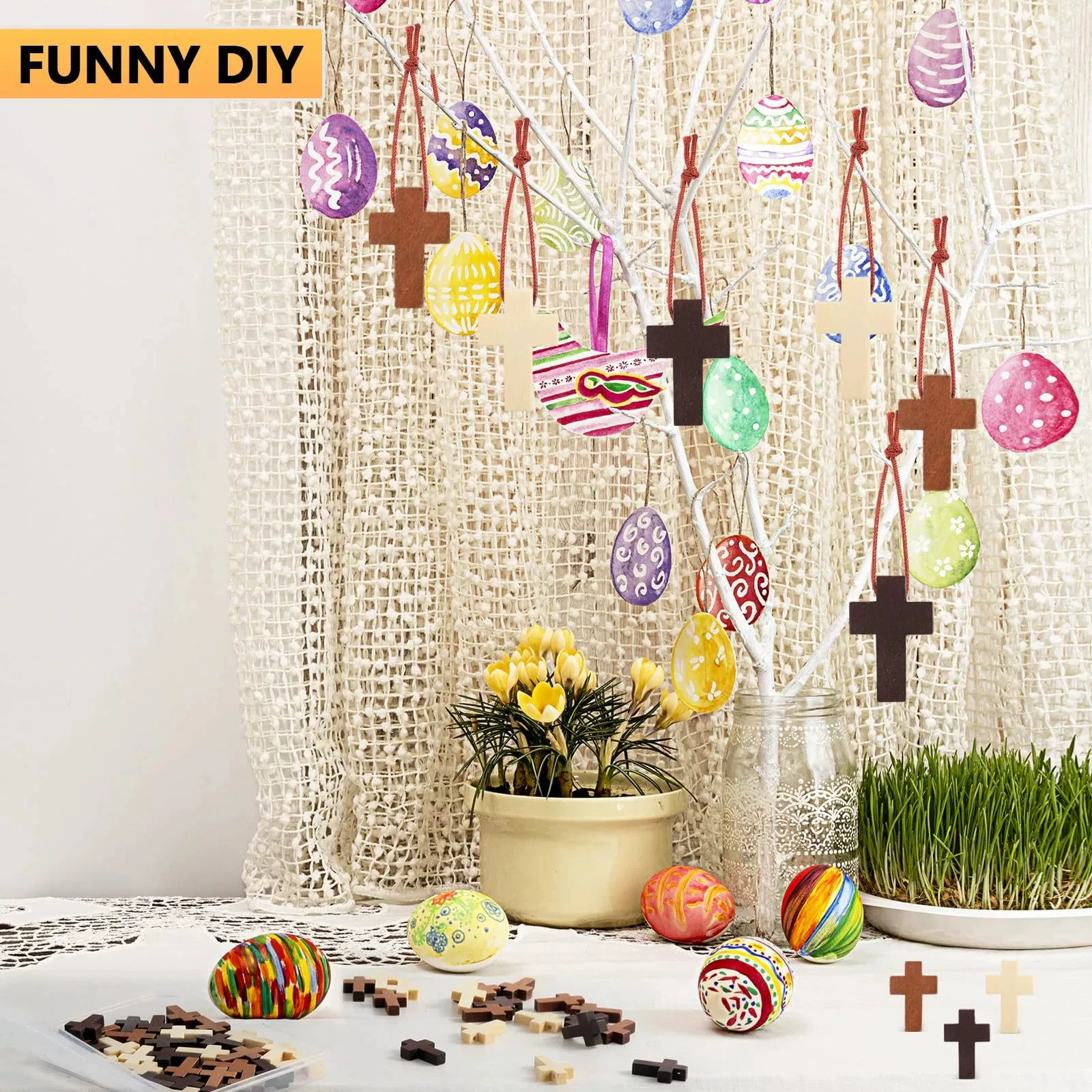 20/80 قطعة جديد الخشب الصلبان Charms DIY بها بنفسك مجوهرات بمناسبة العثور على سوار قلادة صليب صغير مجوهرات المعلقات مكونات الهدايا