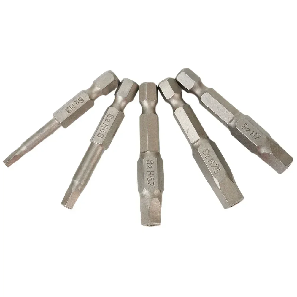 Drill Screwdriver Bits Tools 1/4 Inch 5pcs Gadgets Kit W/Hole High Pentagonal Quality 5-Piece 50mm Accessories