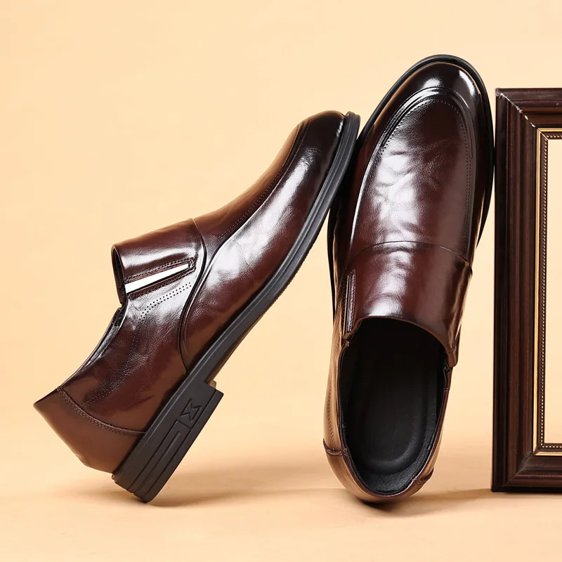 

Британская обувь, мужские деловые лоферы, мужская офисная обувь, кожаная обувь, мужские классические черные свадебные платья, лоферы без шнуровки