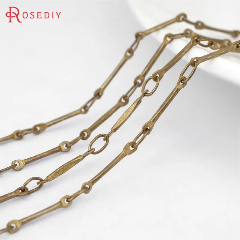 

2 Meters 2-2.5MM Gold Color Antique Bronze Copper Rod Link Chains Necklace Chains Jewelry Diy Accessories
