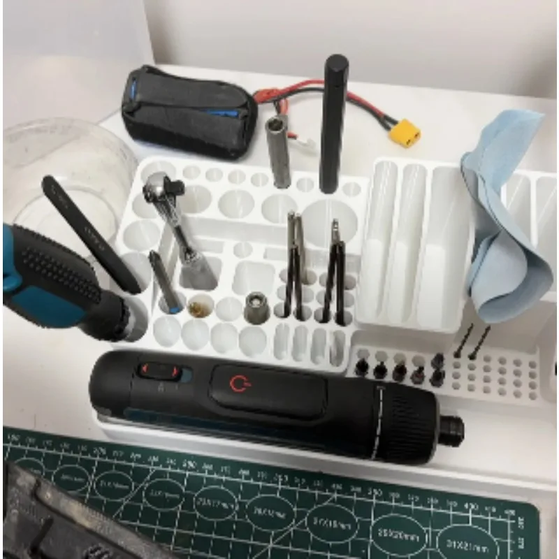 85 Holes 3D-printed Desktop Storage Rack Trays for Gundam Model Making Diy Crafts Electric Screwdriver Paintbrush Pen Tools