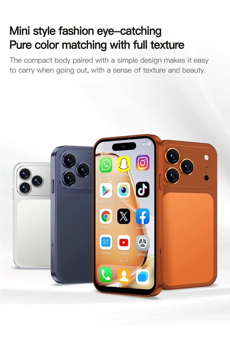 SERVO Small Pocket Smartphone 4.0 Inch Display Android 12.0 4G Dual SIM Face Recognition GPS Unlocked Mobile Phone Video Player