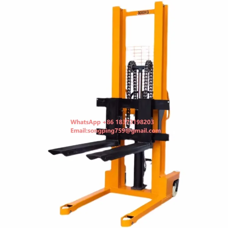 

High Quality Manual Forklift C-beam 2 Tonnes Rise 1.6M Loading and Unloading Truck Stacker Pallet Trucks