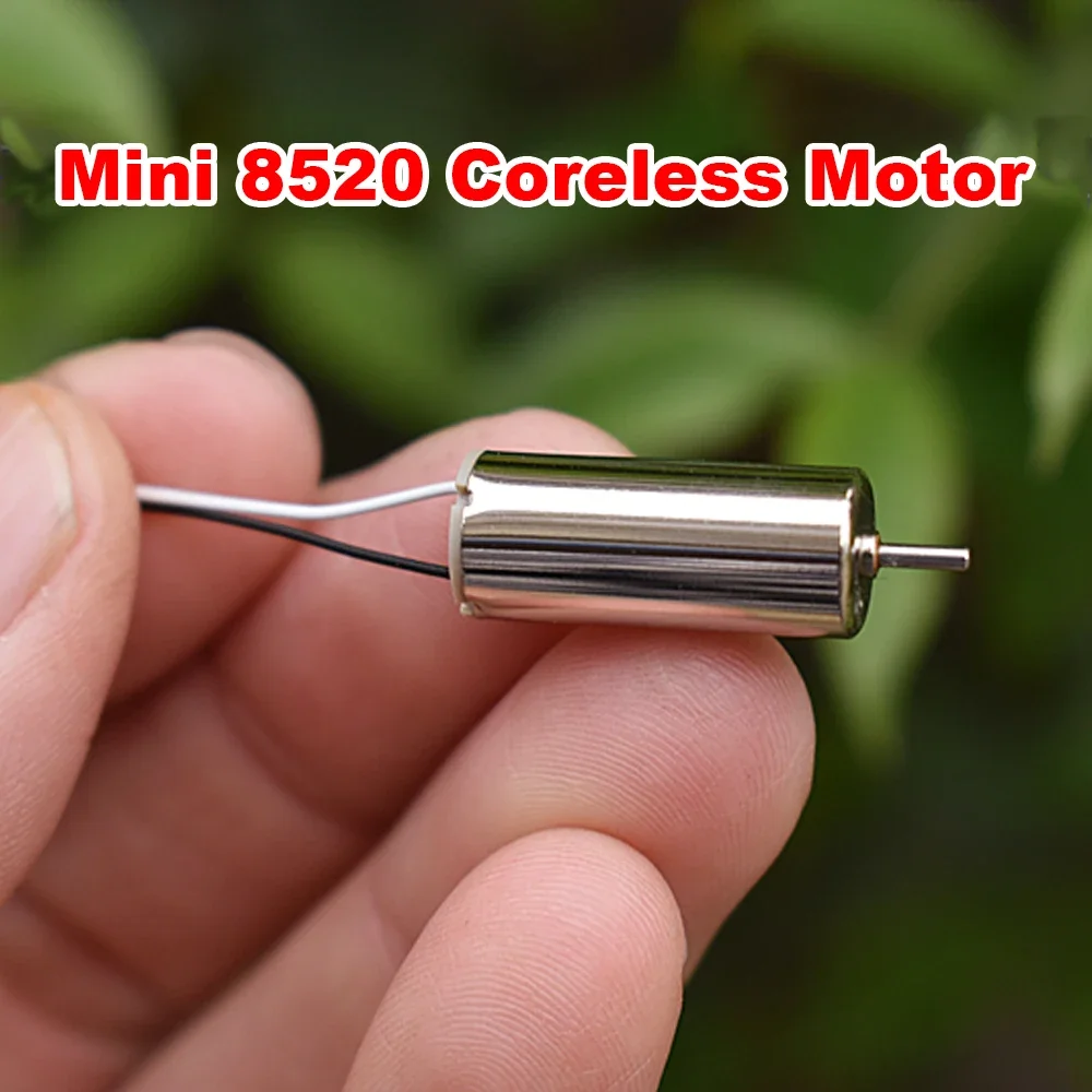 2PCS Mini 8520 Coreless Motor DC 3V 44000RPM High Speed NdFeB Strong Magnetic Powerful Motor RC Drone Toy Aircraft