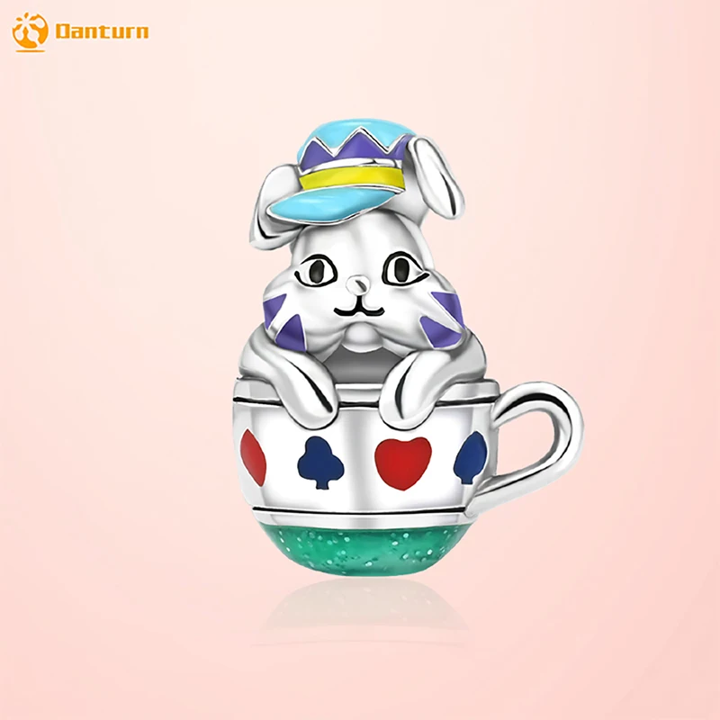 

Danturn 925 Sterling Silver Original Beads Cute little kitty Dangle Charm fit Snake Chain Bracelet Fashion Women Jewelry Making