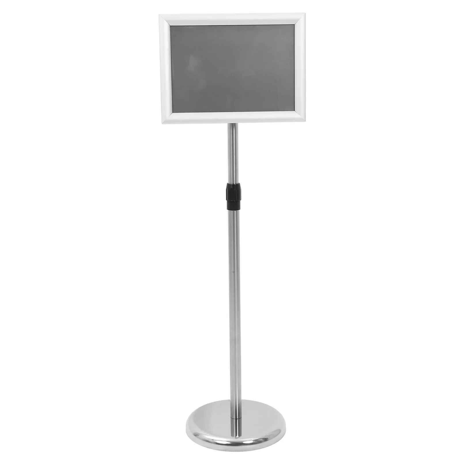 Floor Standing Stainless Steel Poster Display Stand Stable Large Floor Poster Holder Stanchion Sign Holder Portable