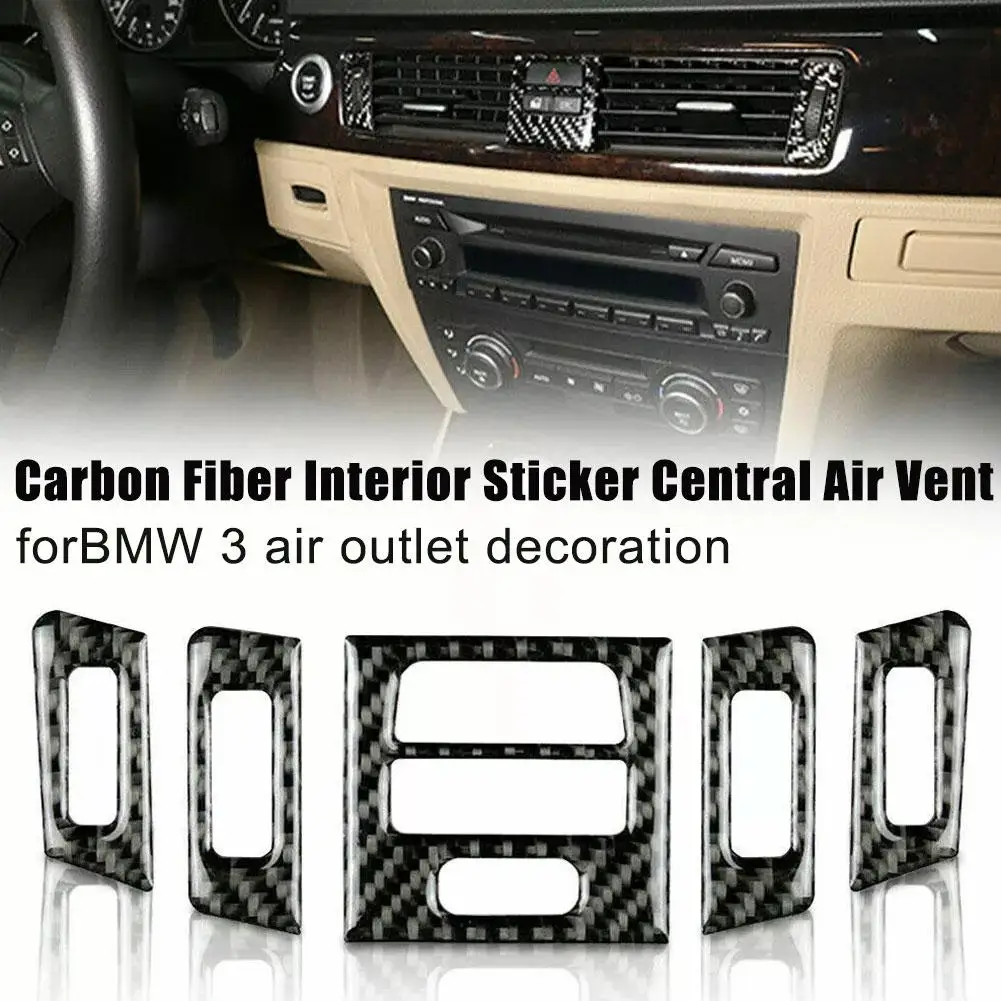 Car Air Outlet Decoration Sticker For BMW old 3 series E90/92/93 High-quality Carbon Fiber Car Interior Accessories E2D4