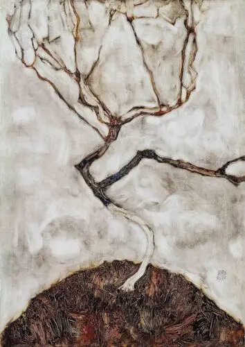 Egon Schiele: Small Tree Retro Metal Plaque/Sign Pub, Bar, Man Cave Novelty Gift